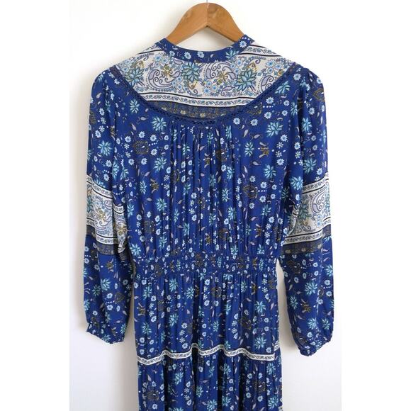 SEA NEW YORK Penelope Paisley Tiered Viscose Midi Dress Net-A-Porter XS $395 - Picture 9 of 12